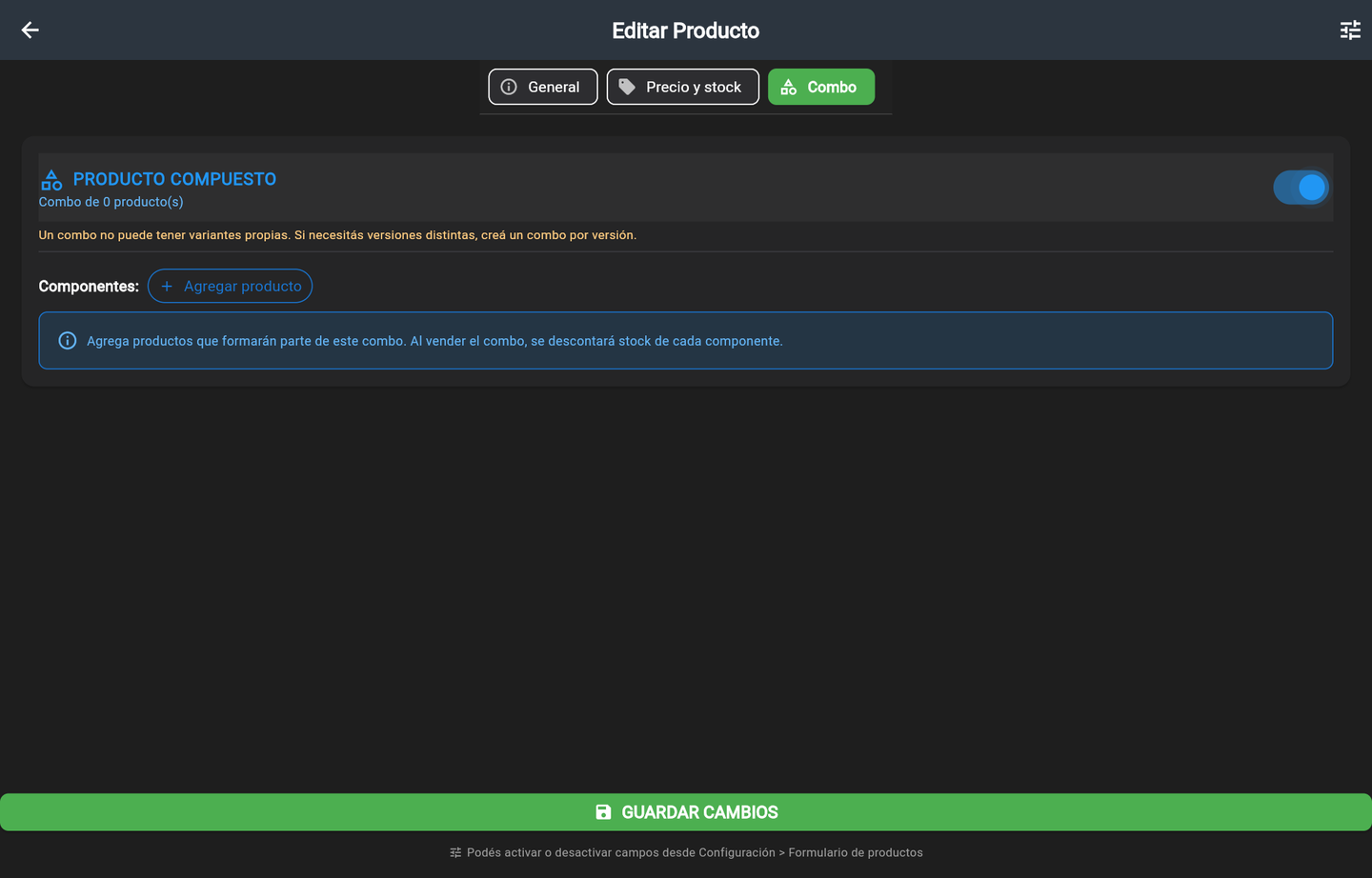Solapa Combo: un producto armado con otros