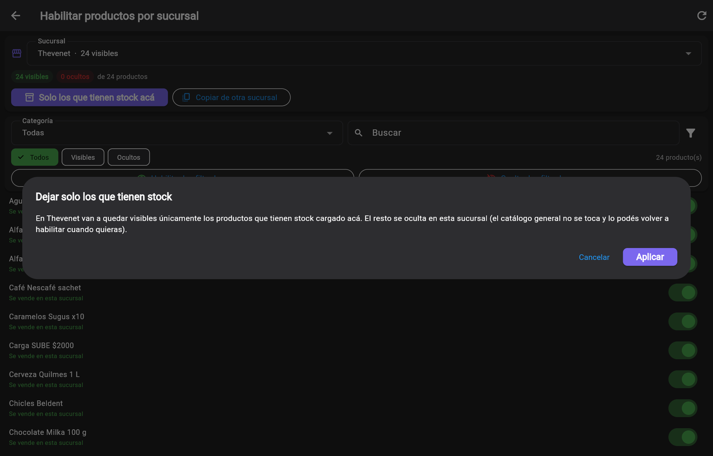 La confirmación explica qué va a pasar antes de aplicar